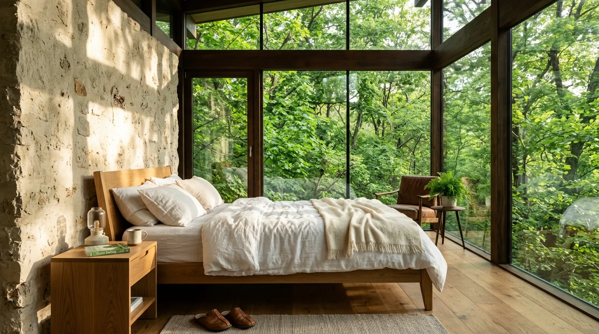 Sunlit master suite
